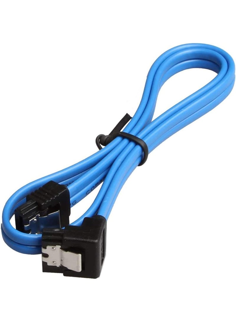 كابل SATA III، كابل بيانات HDD SDD مستقيم بسرعة 6 جيجابت في الثانية، كابل SATA 3.0 لمحرك الأقراص الصلبة SATA HDD، SSD، محرك الأقراص المضغوطة، ناسخ الأقراص المضغوطة، 15.75 بوصة، أزرق، زاوية قائمة - Image 5